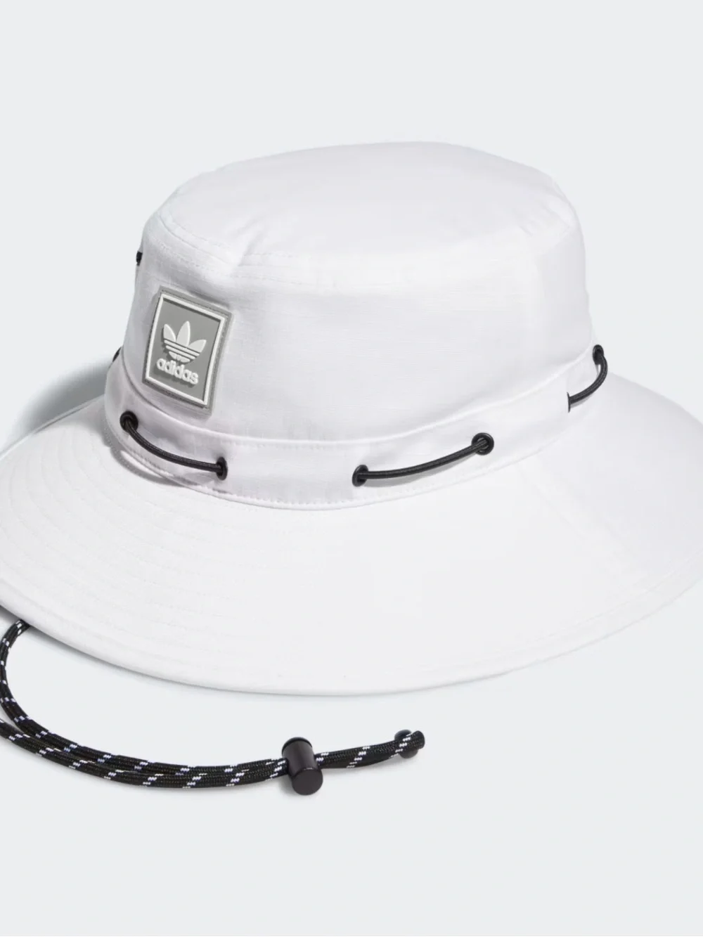 New Adidas White Utility Boonie Hat with Black-White Chin Cord